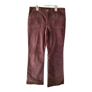 💕Bandolino Corduroy Flared Pants Womens Size 8 New Lilac Zipper Pockets‎